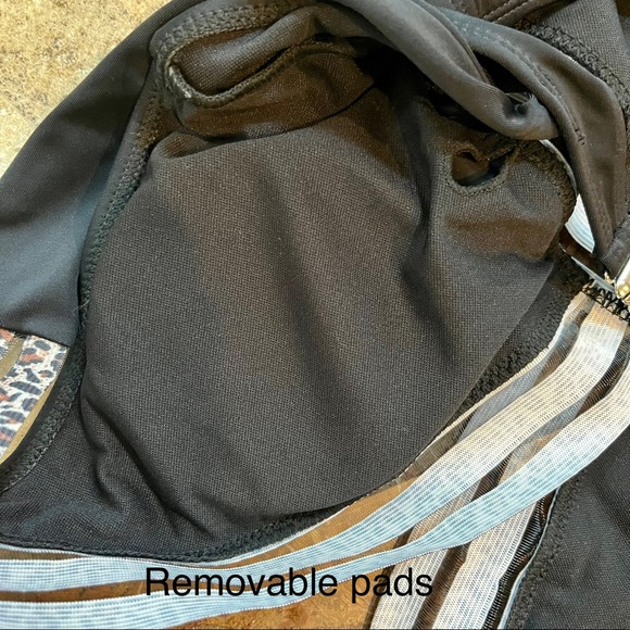 Women’s SZ M SHEIN BNWT Black w/leopard print One Piece Swimsuit - Picture 13 of 17